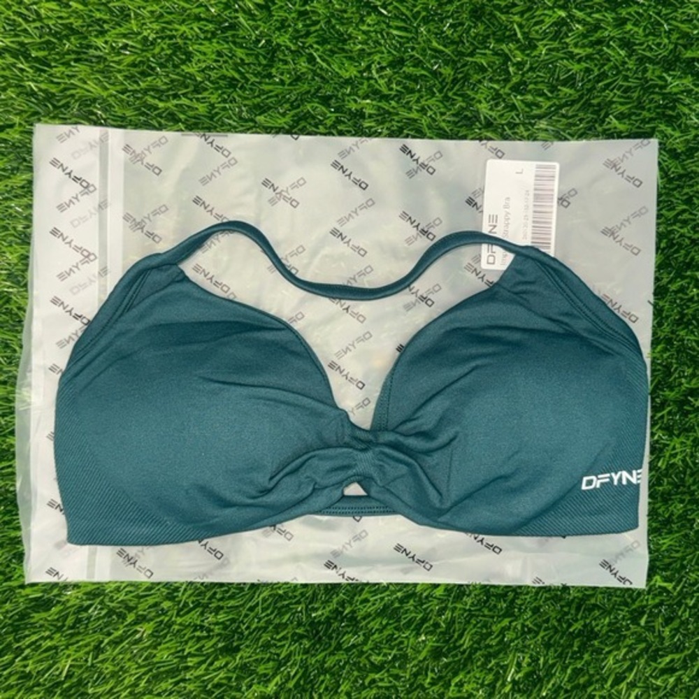 Dfyne impact strappy bra pine large